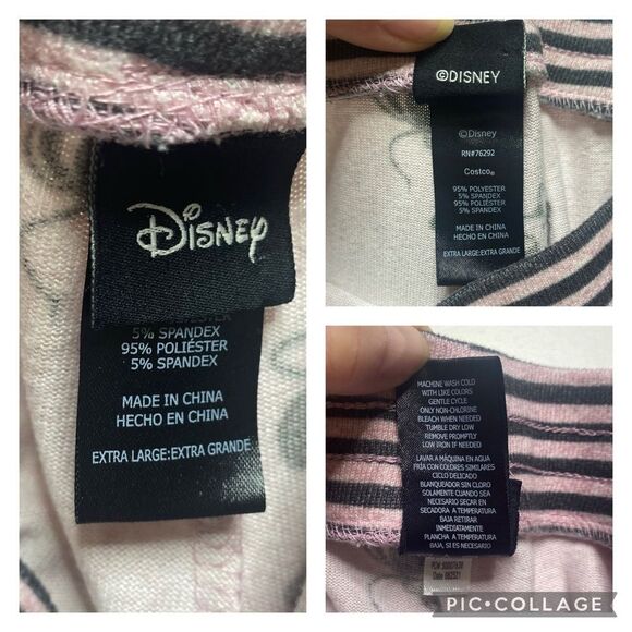 Disney Pajama Loungewear Set Mickey Minnie Mouse Soft Pink Women’s Sz XL - Picture 15 of 16